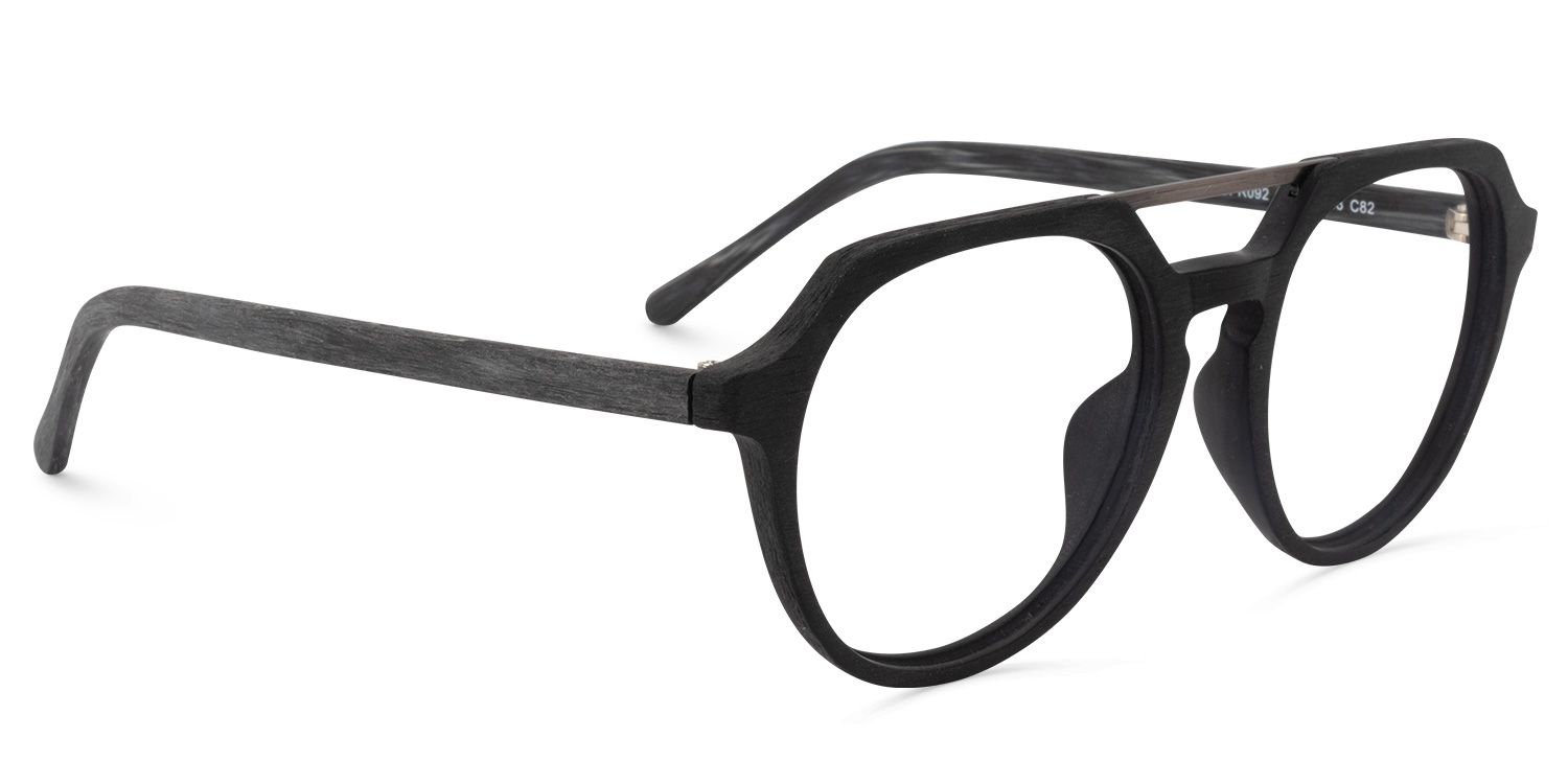 Aviator Black Glasses | Zeelool Glasses3