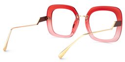 Clarissa Square Red Glasses4