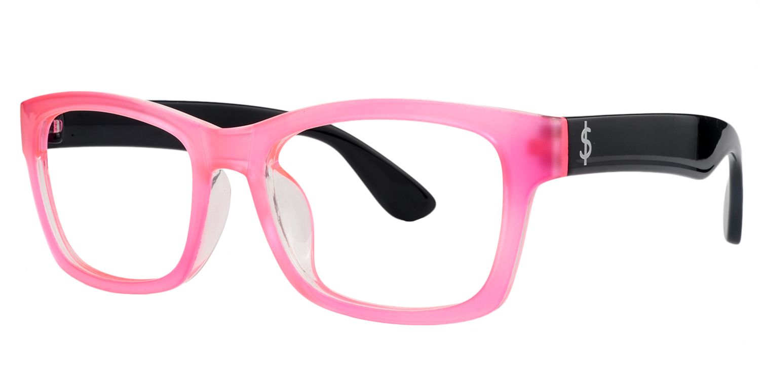 Rectangle Pink Glasses | Zeelool Glasses4
