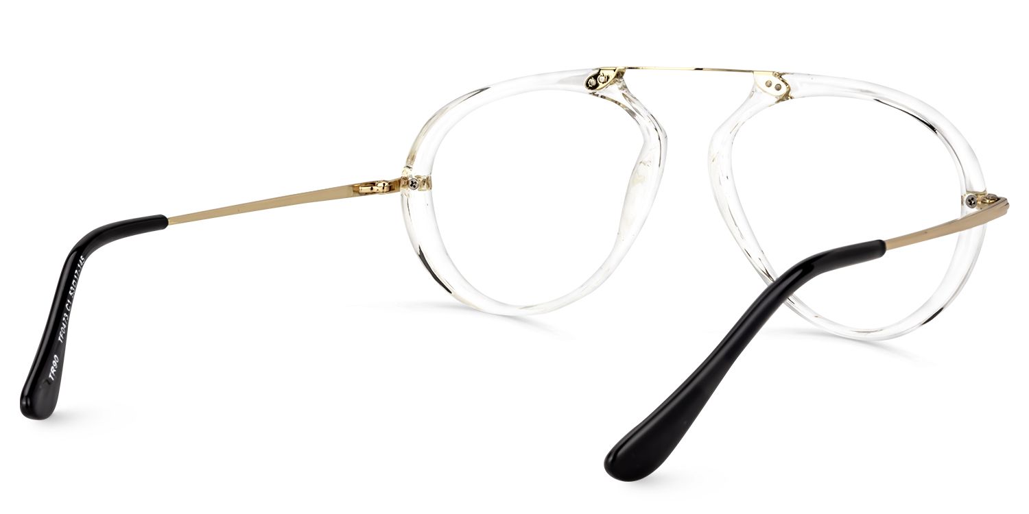 Geometric Clear Glasses | Zeelool Glasses4