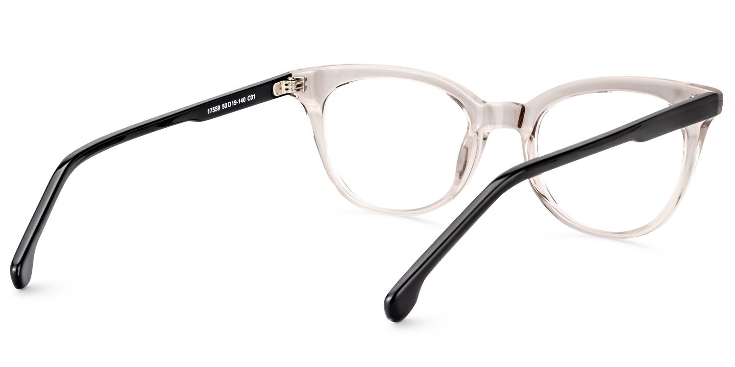 Round Gray-Clear Glasses | Zeelool Glasses4