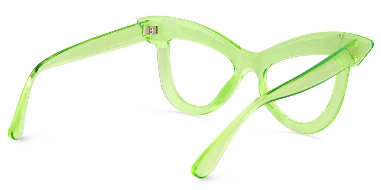 Cat Eye Green Glasses | Zeelool Glasses4