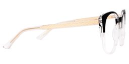 Manley Cateye Black-Clear Glasses2