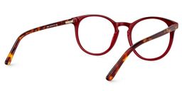 Donnelly Round Dark Red Glasses4