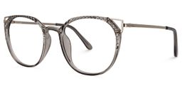 Tameya Cateye Gray Glasses1