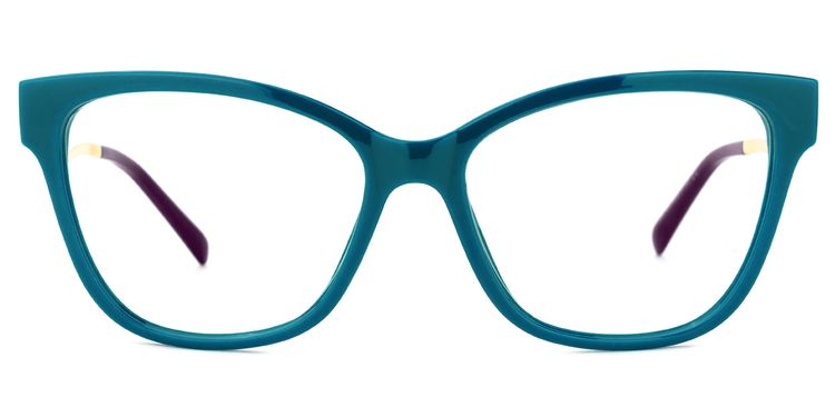Stevens Cateye Peacock-Blue Glasses