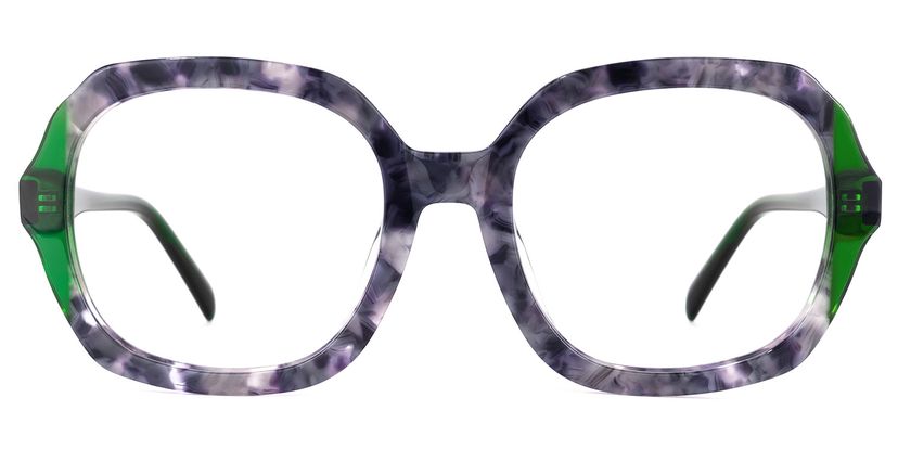Raquell Square Purple-Floral Glasses