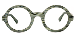 Bares Round Green Glasses0