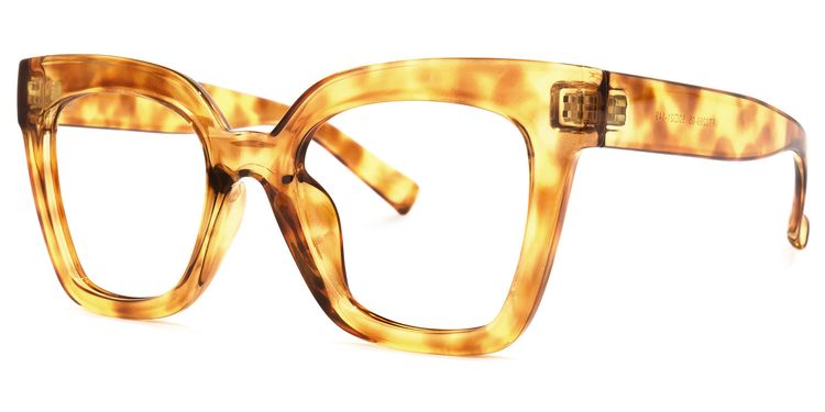 Malcolm Square Yellow Glasses
