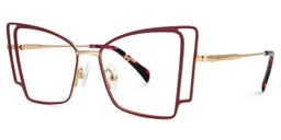 Tapacia Geometric Red Glasses1