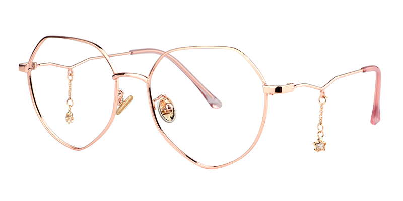 Geometric Pink Glasses | Zeelool Eyewear2