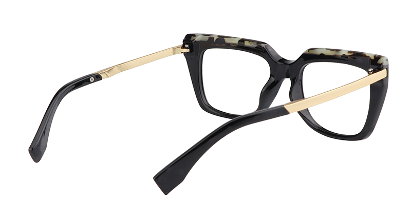 Rectangle Black Glasses | Zeelool Prescription Glasses5
