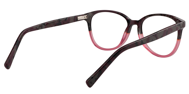 Round Bright-Pink Glasses | Zeelool Glasses5