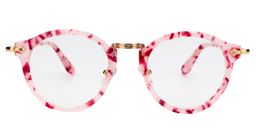 Fern Round Pink Tortoise Glasses0