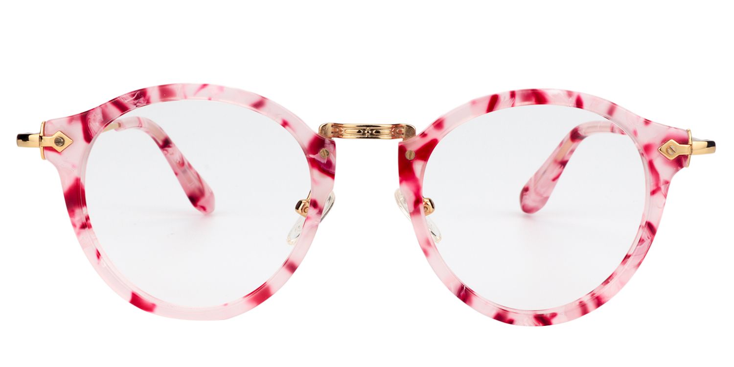 Round Pink Tortoise Glasses | Zeelool Glasses0