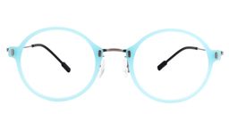 Olga Round Light Blue Glasses0