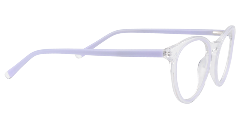 Round Light Purple Glasses | Zeelool Eyewear4