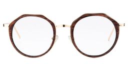 Belle Round Brown Glasses0