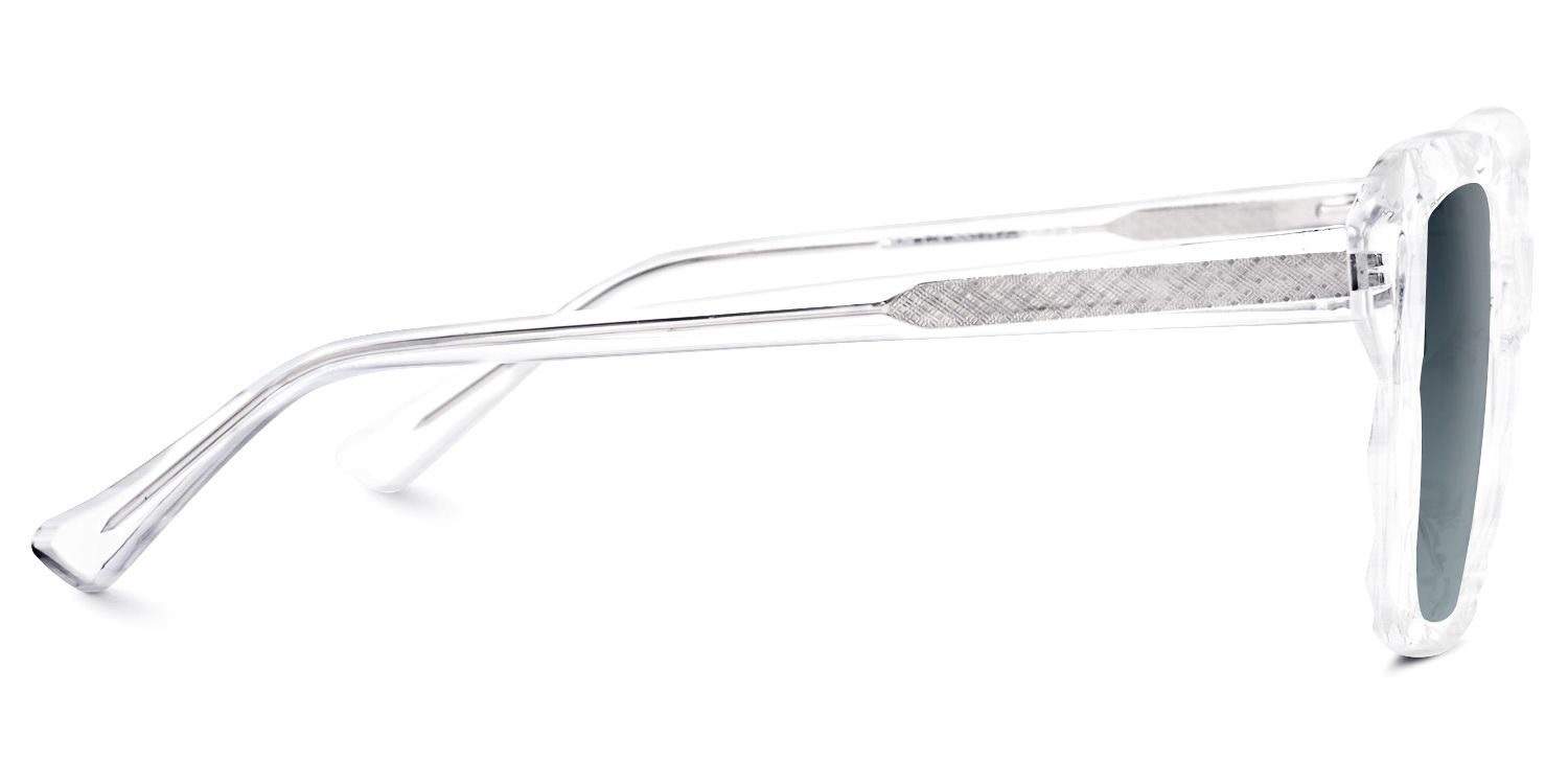 Edna Rectangle Clear Sunglasses for Women & Men | ZEELOOL3