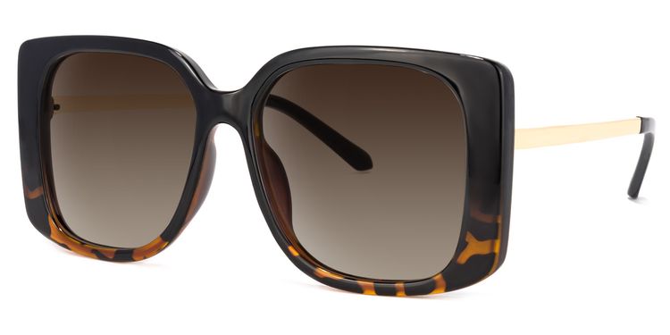 Nancy Square Black Sunglasses