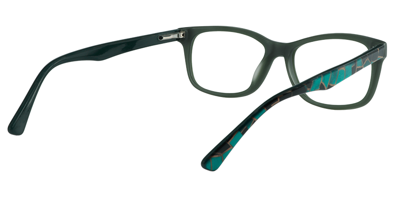 Rectangle Green Glasses | Zeelool Eyeglass Frames5