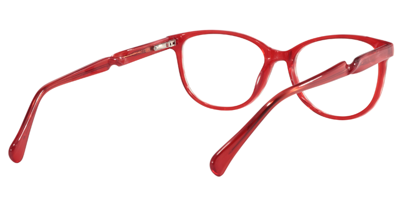 Oval Red Glasses | Zeelool Prescription Eyeglasses5