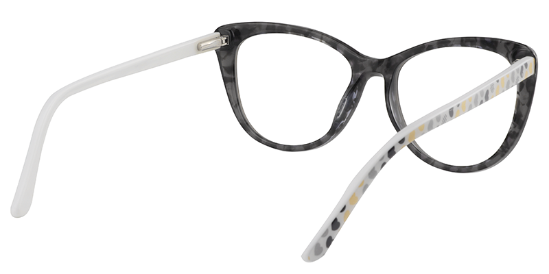 Cateye Black & White  Glasses | Zeelool Eyeglass Frames5