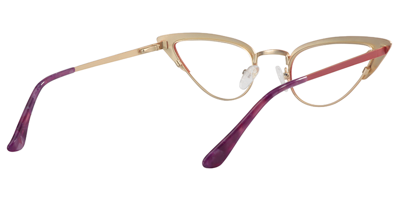 Living Coral Cateye Glasses | Zeelool Eyeglass Frames5