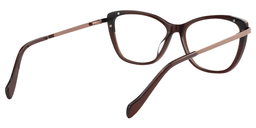 Queena Rectangle Burnt Umber Glasses5