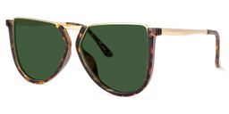 Noor Geometric Tortoise Sunglasses1