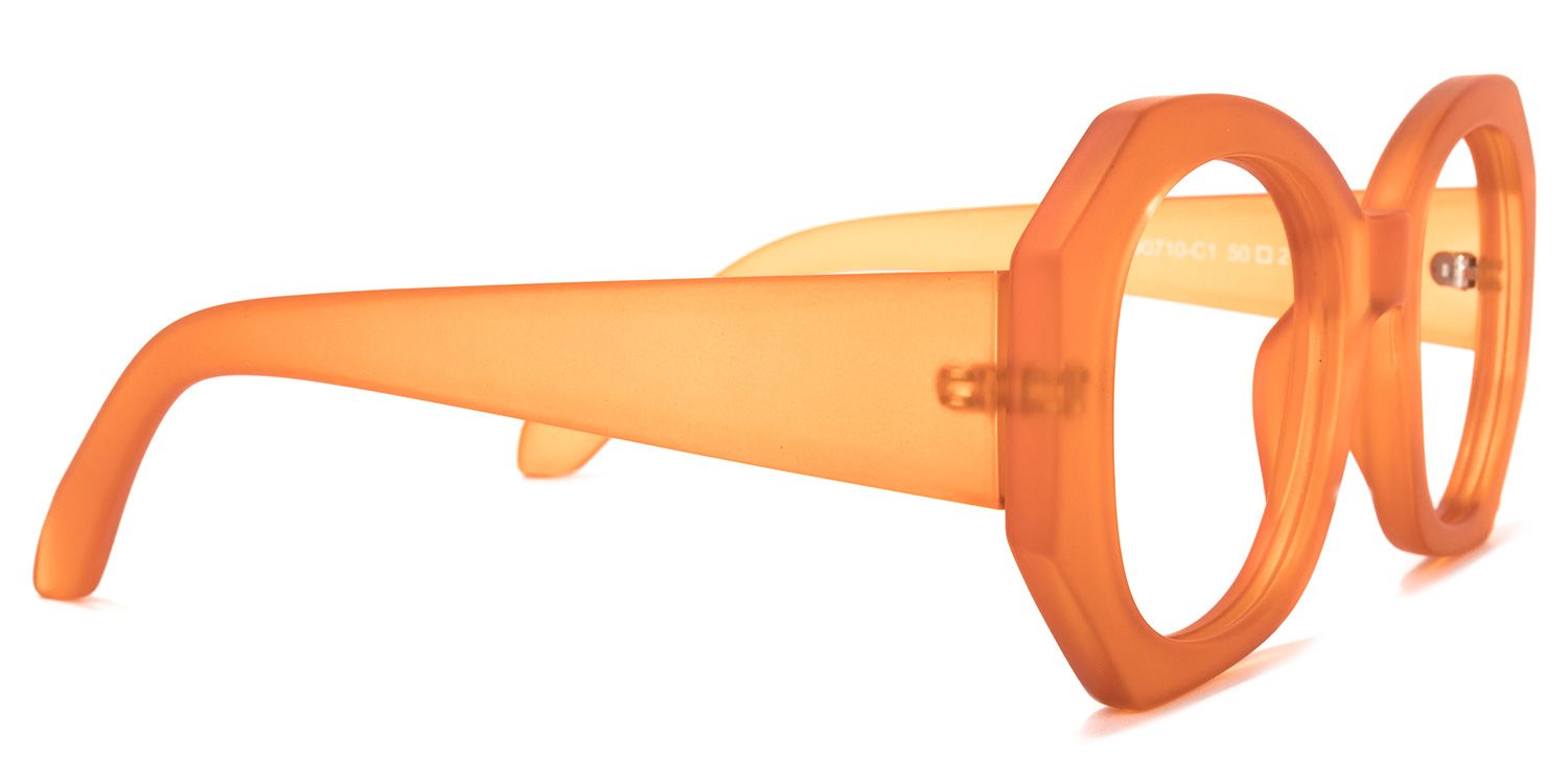 Geometric Orange Glasses | Zeelool Glasses3