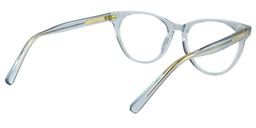 Agnes Oval Blue Clear Glasses5