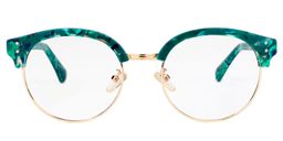 Lillian Round Green Glasses0