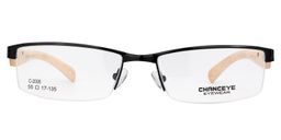 Yvonne Rectangle Black Glasses0