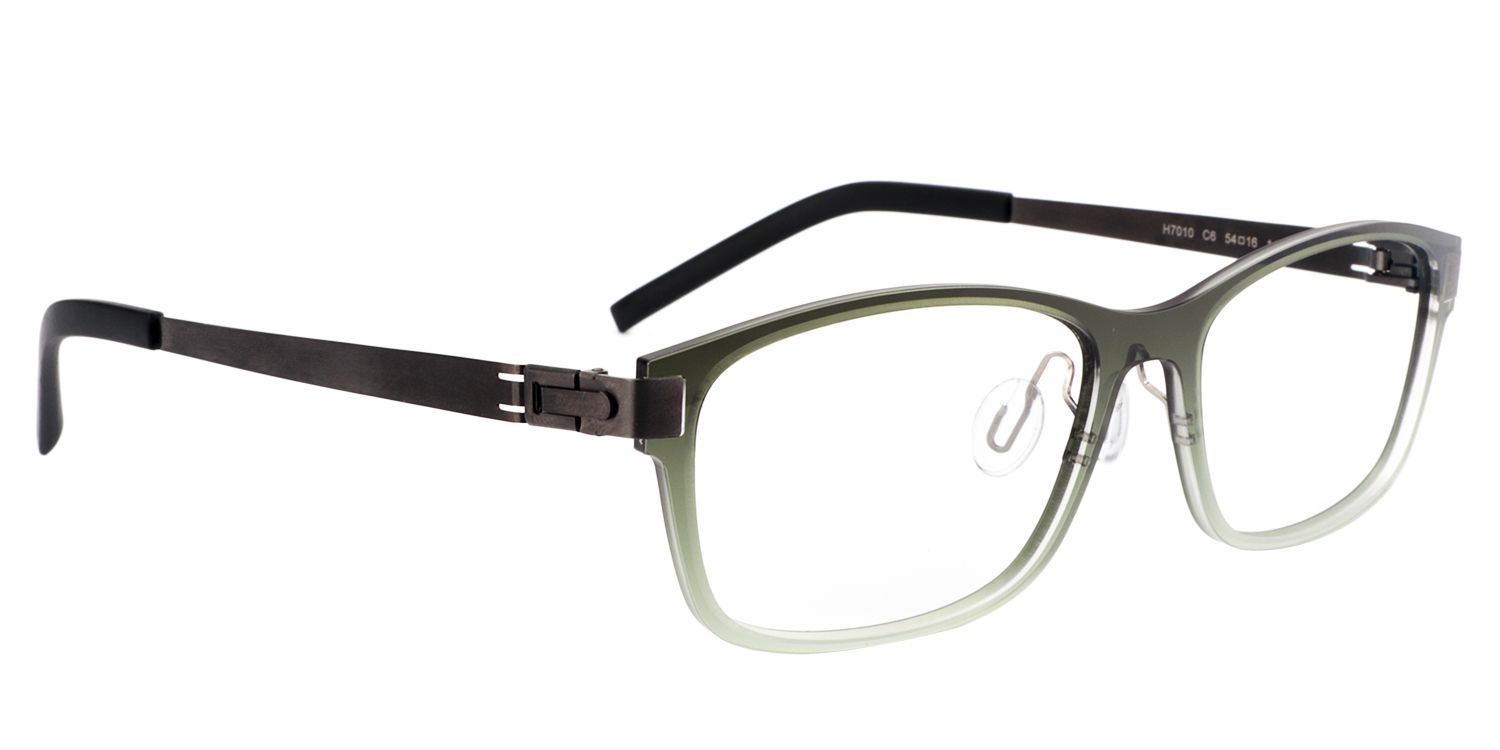 Rectangle Dark-Green Glasses | Zeelool Glasses2