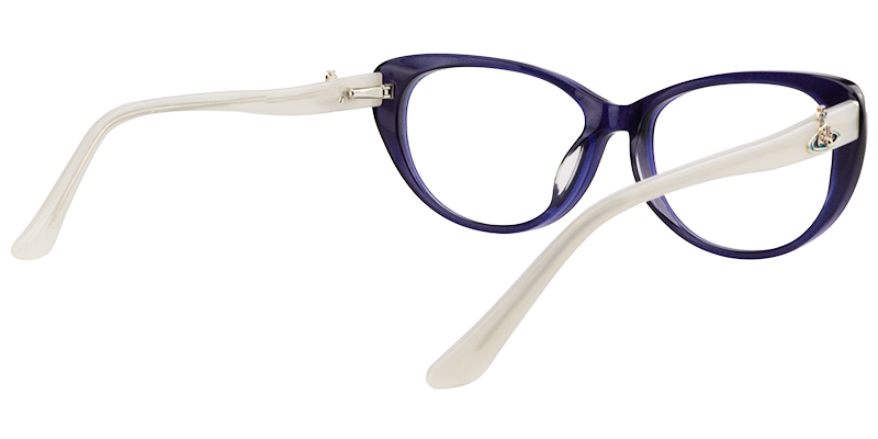 Cateye Dark-Blue Glasses4