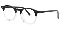 Averil Round Black & Clear Glasses 3
