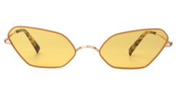 Bunny Beige Geometric Sunglasses0