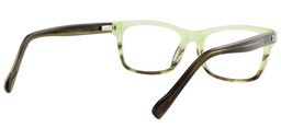 Debbie Rectangle Green Glasses5