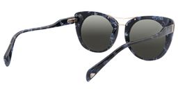 William Pattern Cat-eye Black Sunglasses5