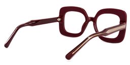 Eloise Square Dark-Red Glasses4