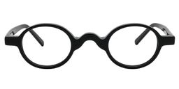 Ailwyn Round Black Glasses0