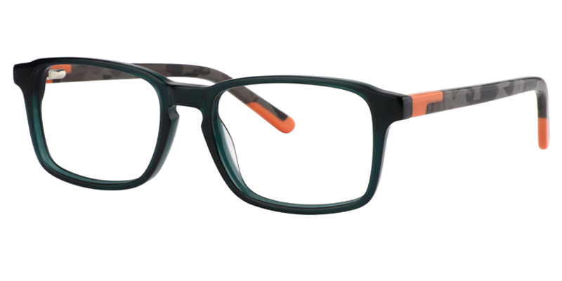 Rectangle Dark Green Glasses2