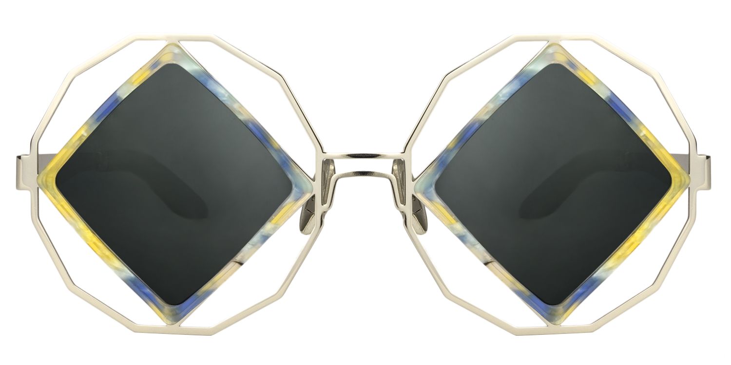 Geometric Silver Sunglasses | Zeelool Sunglasses0