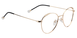 Abiola Round Gold Glasses3