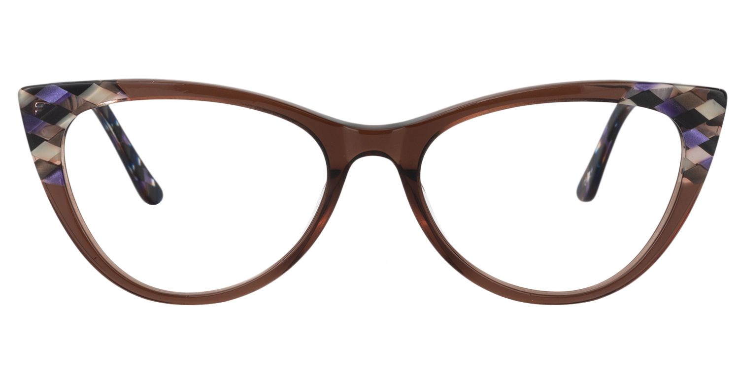 Cateye Light Brown Glasses | Zeelool Glasses0