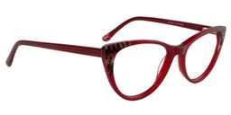 Tamara Cat Eye Dark Red Glasses2