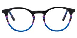 Margaret Round Blue Glasses0