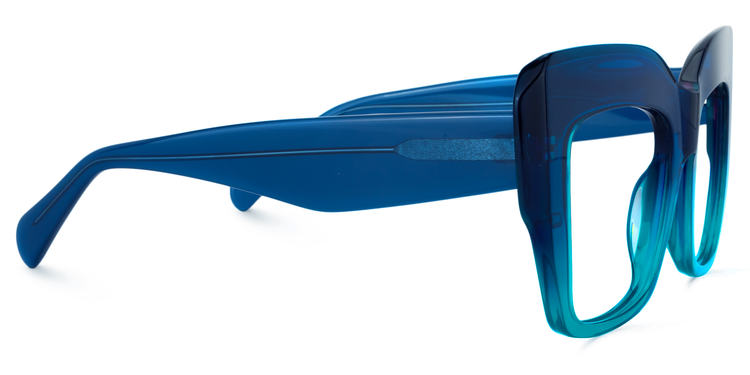 Charmaine Cat Eye Blue-Green Glasses
