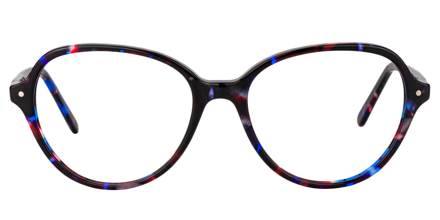 Oval Blue Tortoise Glasses | Zeelool Glasses0